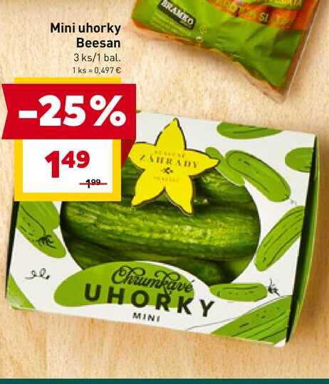 Mini uhorky Beesan 3 ks/1 bal. 