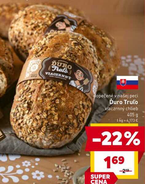 Trulo viaczrnný chlieb 405 g v akcii