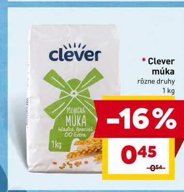Clever múka rôzne druhy 1 kg 