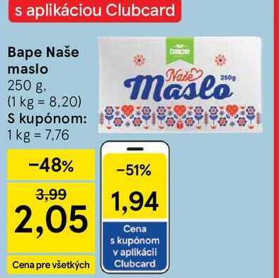 Bape Naše maslo 250 g