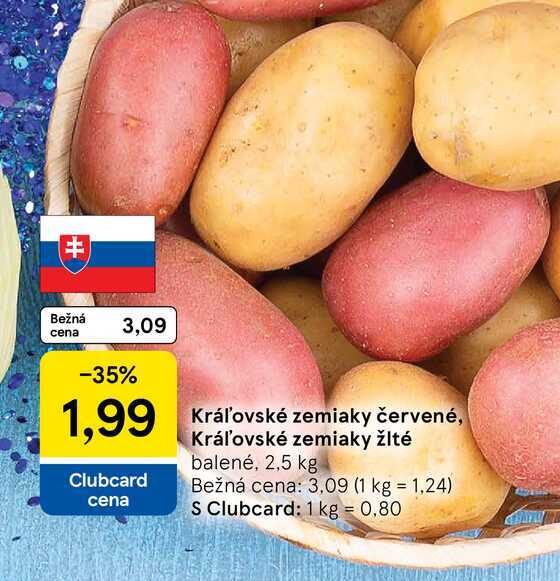Kráľovské zemiaky červené, 2,5 kg 
