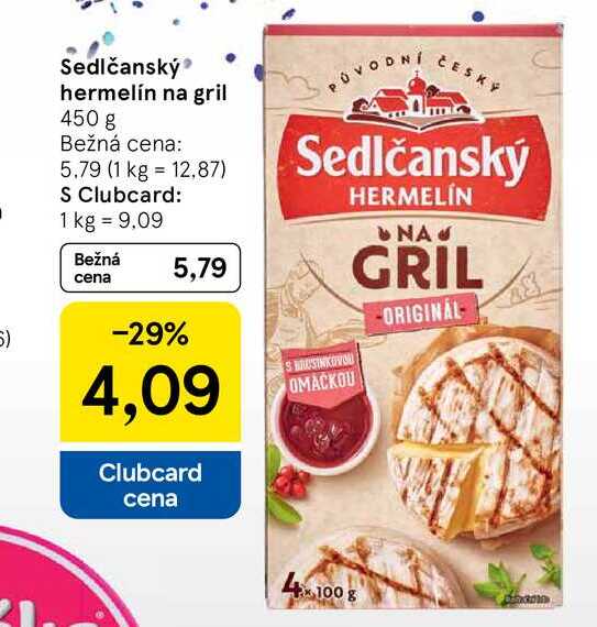 Sedlčanský hermelín na gril 450 g 