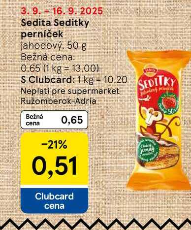 Sedita Seditky perníček jahodový, 50 g