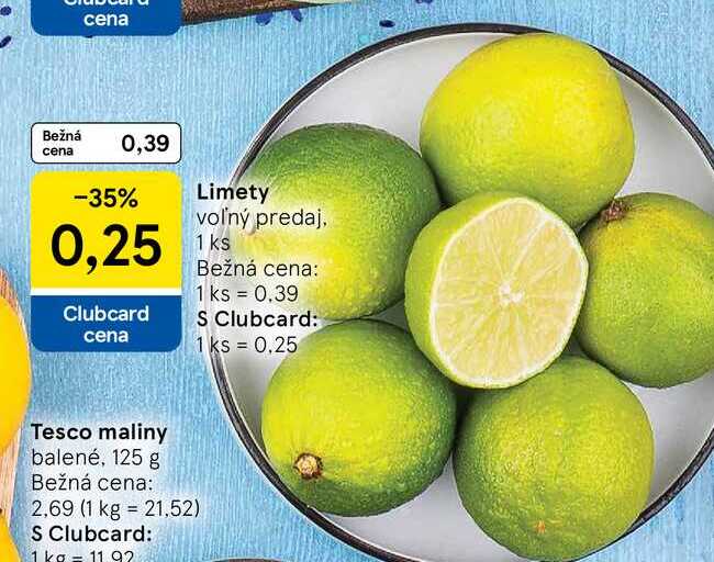 Limety voľný predaj, 1 ks