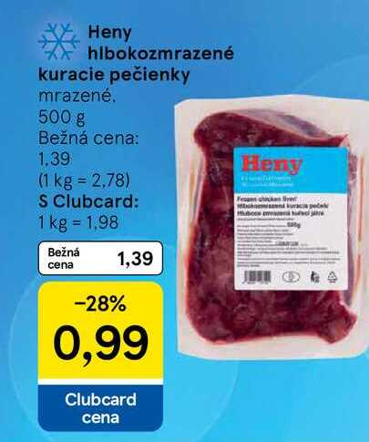 Heny hlbokozmrazené kuracie pečienky mrazené 500 g 