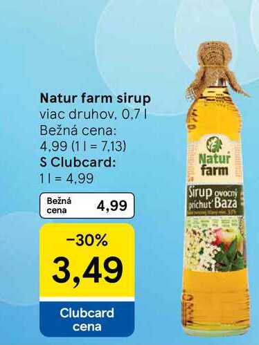 Natur farm sirup viac druhov, 0.7l