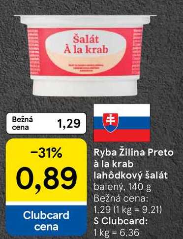  Ryba Žilina Preto à la krab lahôdkový šalát, 140 g 