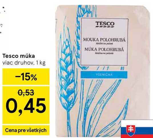 Tesco múka, 1 kg