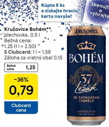 Krušovice Bohém, 0,5 l