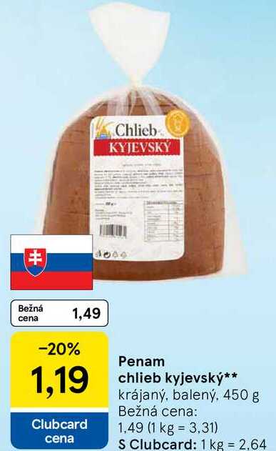 Penam chlieb kyjevský, 450 g 