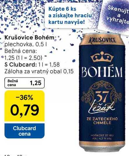 Krušovice Bohém, 0,5 l
