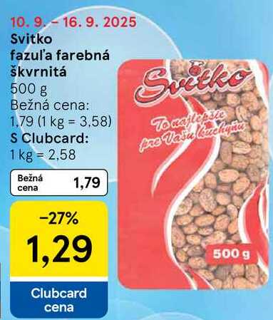Svitko fazul'a farebná škvrnitá, 500 g