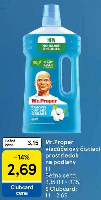 Mr.Proper viacúčelový čistiaci prostriedok na podlahy, 1 l