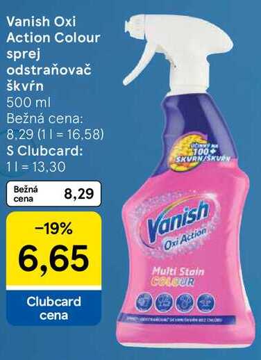 Vanish Oxi Action Colour sprej odstraňovač škvŕn, 500 ml 