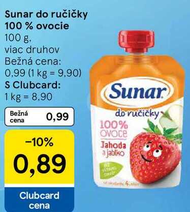 Sunar do ručičky 100 % ovocie, 100 g
