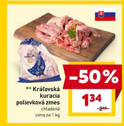 Kráľovská kuracia polievková zmes chladená cena za 1 kg