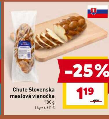 Chute Slovenska maslová vianočka 180 g 