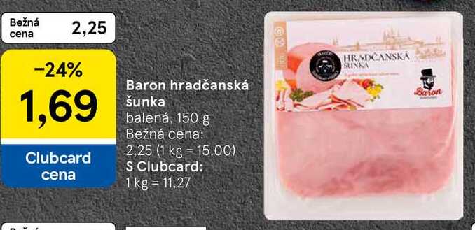 Baron hradčanská šunka, 150 g 