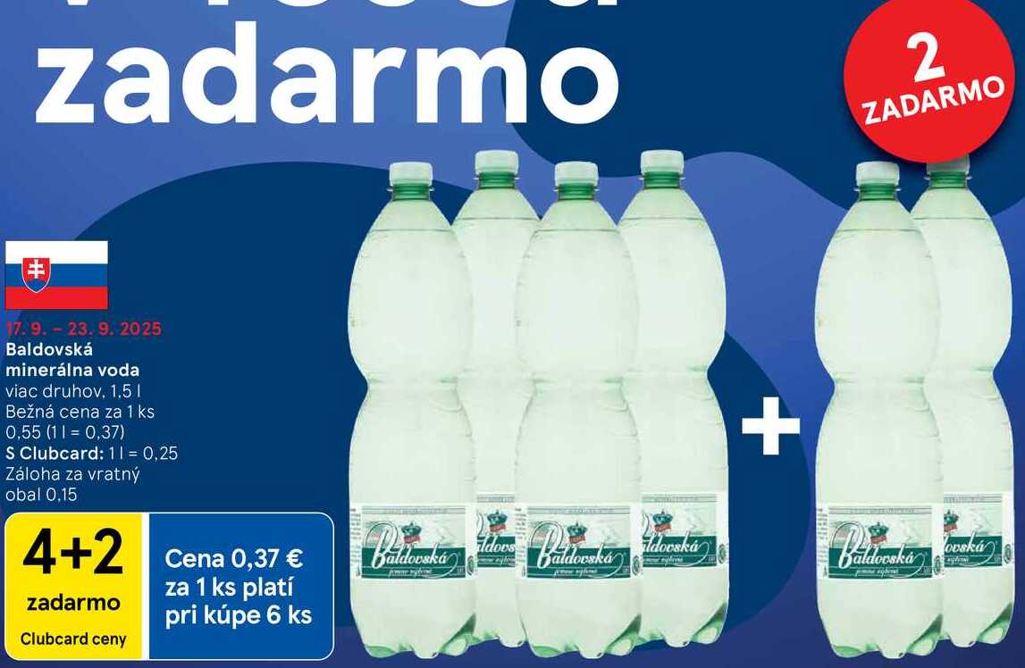 Baldovská minerálna voda, 1,5 l