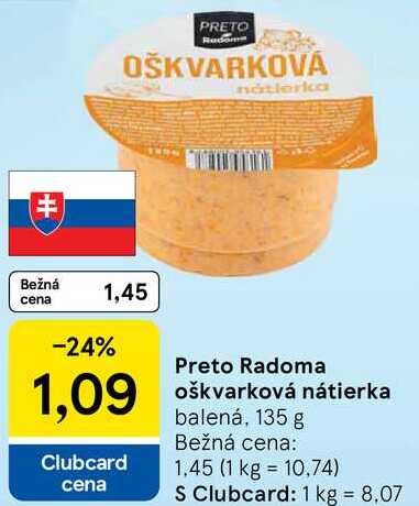 Preto Radoma oškvarková nátierka, 135 g 