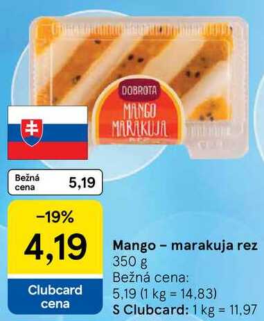 Mango - marakuja rez, 350 g
