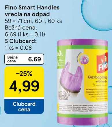 Fino Smart Handles vrecia na odpad, 60 ks 
