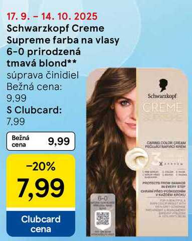 Schwarzkopf Creme Supreme farba na vlasy 
