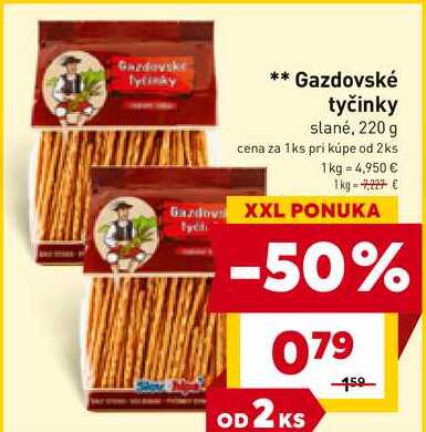 Gazdovské tyčinky slané, 220 g 