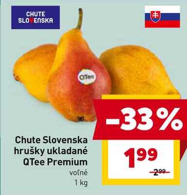 Chute Slovenska hrušky ukladané QTee Premium voľné 1 kg 