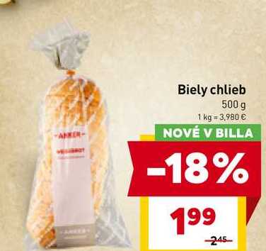 Biely chlieb 500 g  v akcii