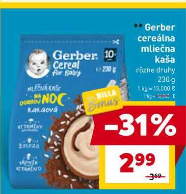 Gerber cereálna mliečna kaša 230g 