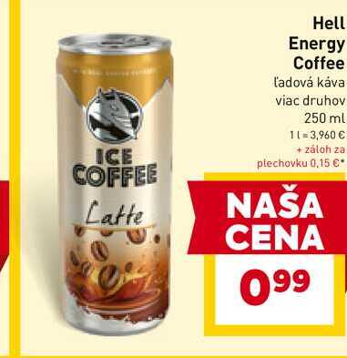 Hell Energy Coffee ľadová káva viac druhov 250 ml 