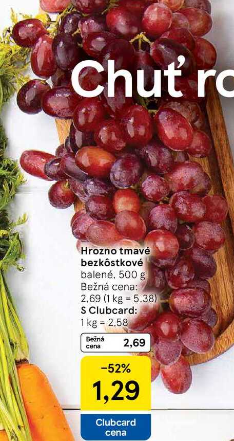 Hrozno tmavé bezkôstkové, 500 g