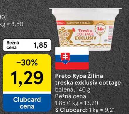 Preto Ryba Žilina treska exklusiv cottage, 140 g 
