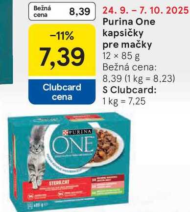 Purina One kapsičky pre mačky, 12x 85 g 
