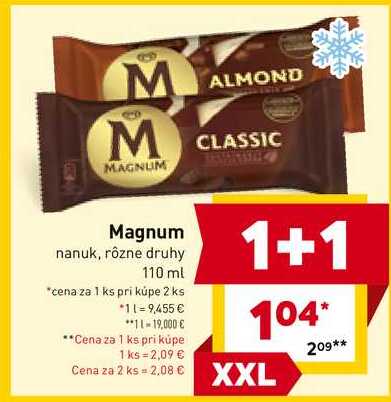 Magnum nanuk, rôzne druhy 110 ml 