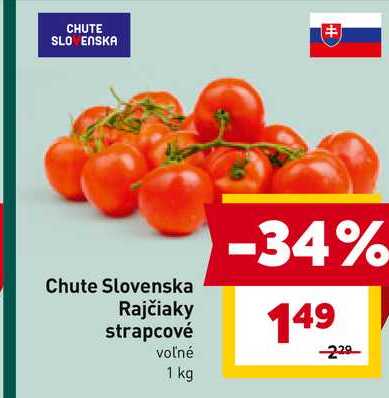 Chute Slovenska Rajčiaky strapcové voľné 1 kg 