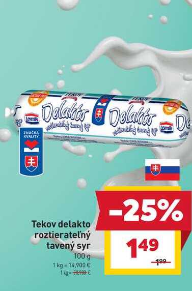 Tekov delakto roztierateľný tavený syr 100 g 