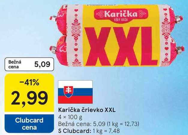 Karička črievko XXL, 4x 100 g