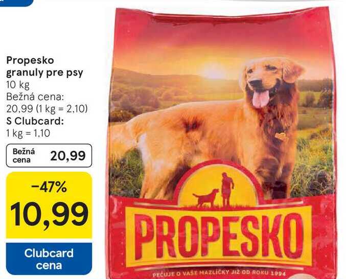 Propesko granuly pre psy, 10 kg