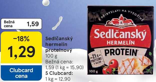 Sedlčanský hermelín proteínový, 100 g