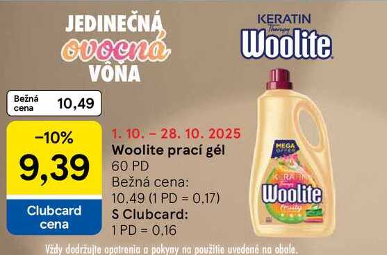 Woolite prací gél, 60 PD