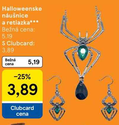 Halloweenske náušnice a retiazka
