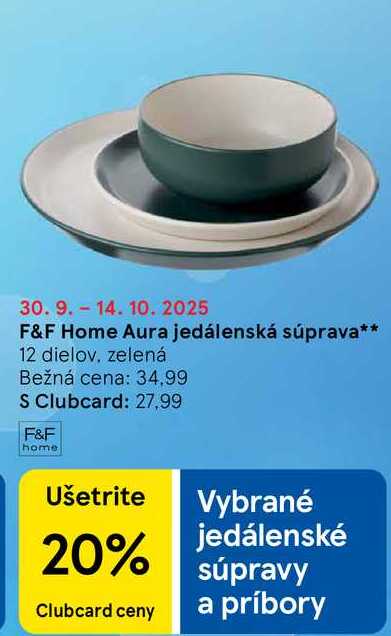 F&F Home Aura jedálenská súprava