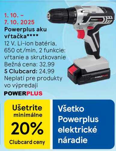 Powerplus aku vŕtačka
