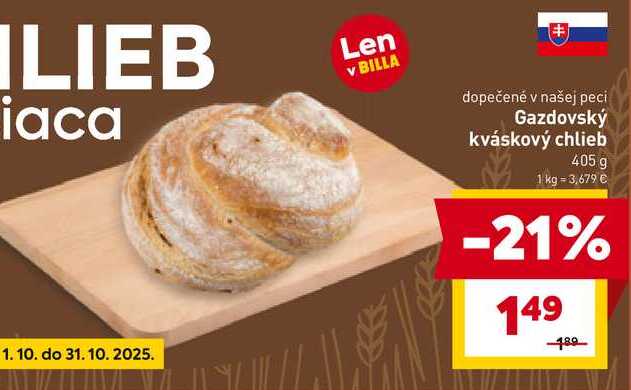 Gazdovský kváskový chlieb 405 g 