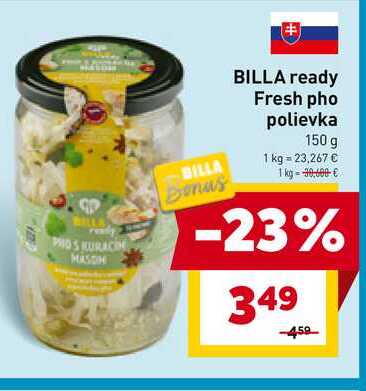 BILLA ready Fresh pho polievka 150 g 