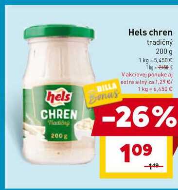Hels chren tradičný 200 g