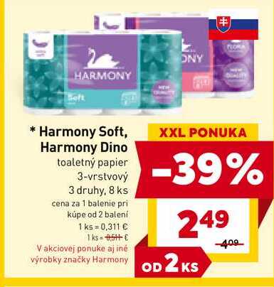 Harmony Soft, Harmony Dino toaletný papier 3-vrstvový 8 ks