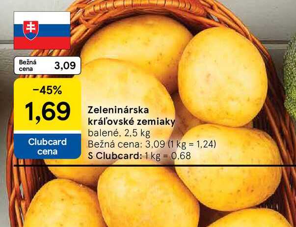 Zeleninárska kráľovské zemiaky, 2,5 kg
